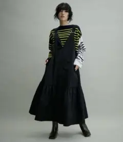 アダムエロペ ADAM ET ROPE' オーバーオールジャンパースカート