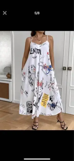 グラフィックプリントキャミドレスのサムネイル