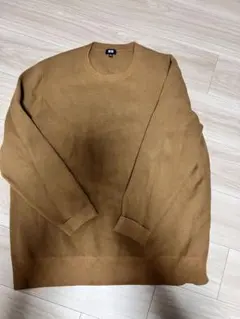 ウォッシャブルストレッチミラノリブクルーネックセーター l