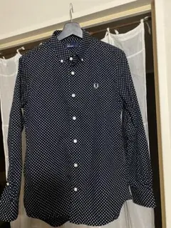 FRED PERRY ブラックドット柄 シャツ M