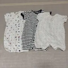 ロンパース3点セット 50-60　半袖