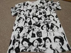 モノクロ顔写真コラージュTシャツ　少女時代