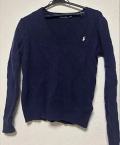 Polo Ralph Lauren ネイビー Ｖネックニット M