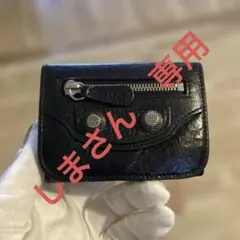 美品】【希少デザイン】Balenciaga三つ折り財布 グラフィティ加工 箱有 
