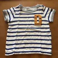 ミキハウス　ダブルビー 90 ストライプTシャツ