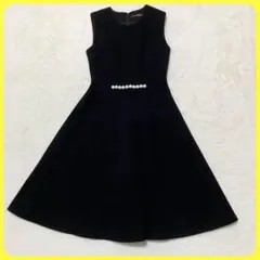 YOKO CHANヨーコチャン♡ウエストパール Aライン ワンピース 黒 40