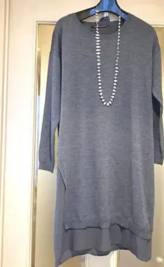 美品　COMPTOIR DES COTONNIERS薄手ウールとシルクのワンピ