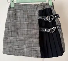 チェック柄プリーツスカート風キュロット 140サイズ 女の子