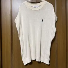 U.S. POLO ASSN. ニットベスト アイボリー Mのサムネイル