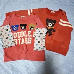 DOUBLE.B トレーナー 90サイズ 赤　２枚セット売り