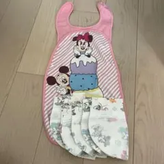 ミニー ミッキー　お食事スタイ