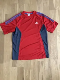 adidas CLIMALITE Tシャツ レッド Lサイズ