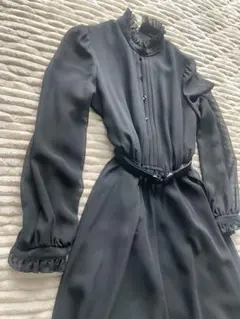黒　長袖　ワンピース　フォーマル　卒業式　日本製