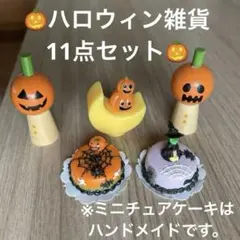✨️超お買い得✨️ハロウィングッズ ミニチュア 置物 小物ハンドメイド 11点セット