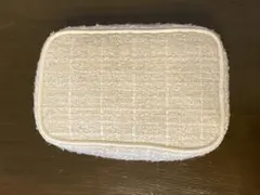 ホワイトツイードポーチ