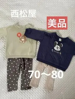 【西松屋】トレーナー＆パンツのセット　70-80㎝