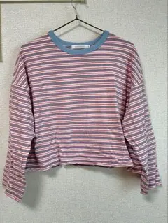 【格安美品】AMERICAN HOLIC ストライプ長袖Tシャツ M