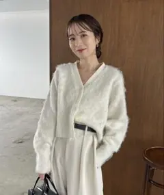 CAPRICIEUXLEMAGE フラッフィーショートカーディガン