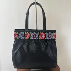 FELLER フェイラー 刺繍トートバッグ 黒