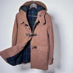 【美品】フレッドペリー ダッフルコート チェック ライナー L キャメル フード