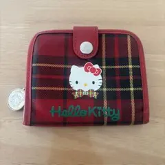 Hello Kitty チェック柄財布 レッド　94年製