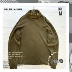 【Ralph Lauren】ラルフローレン　タートルネック　コットンシャツ　長袖