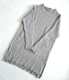 スタジオクリップ　ロングニットワンピース　L グレー