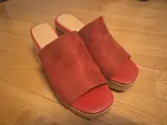 OZOC コルクヒール サンダル レッドのサムネイル