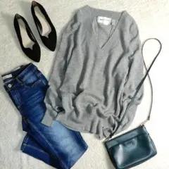 スウィートフェイス 上質 カシミヤ デザイン ニット プルオーバー USA XS