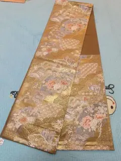 美品！ 金銀糸 唐織 430cm 袋帯 六通柄 花柄 帯 - メルカリ