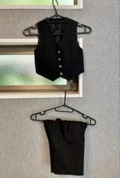 キャット フォーマルスーツ ベスト 100cm 100センチ 黒 ブラック