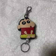 クレヨンしんちゃん　ラバーリールキーホルダー