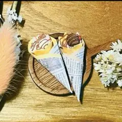 ミニチュア　ハンドメイド　クレープ　2点セット
