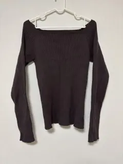 スクエアネックリブニットトップス［rut072］