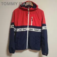 トミージーンズ ナイロンジャケット テープカラーブロック軽量ジャケット フード