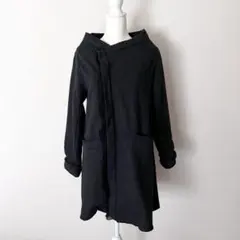 pas de calais パドカレ 上質ウールコート シフォン装飾のサムネイル