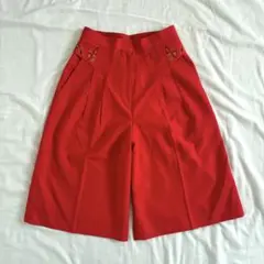 90s ツータック ワイド ハーフパンツ フレア 幾何学柄 刺繍 レトロ 古着のサムネイル