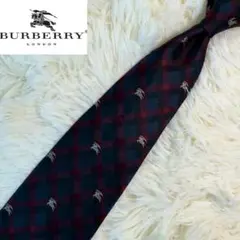 ネクタイ バーバリー Burberrys ホースロゴ 騎士ロゴ チェック柄
