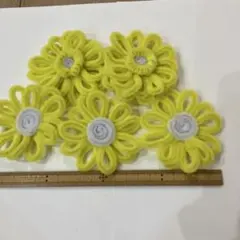 モールフラワー 花モチーフ 5個セット ハンドメイド 素材