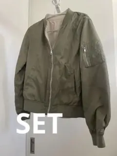 MA-1 ブルゾン カーキ　リバーシブル　スカート