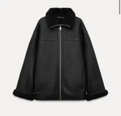ZARA フェイクムートン コート ダブルフェイス オーバーサイズ