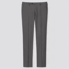 美品 ユニクロ 感動パンツ（ウルトラライト・ウールライク） ダークグレー w85