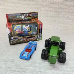 ミニカー3台セット 日本製トミカ レーシングカー トラクター プルバック