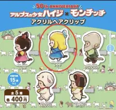 ハイジ×モンチッチ 50周年記念 ／ アクリルヘアクリップ ／ クララ 新品