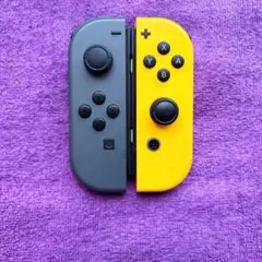 ジョイコンJoy-Con純正 グレー ネオンオレンジ 左右セットo-Y【超美品】