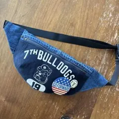 デニムリメイク ボディバッグ　ウエストポーチ