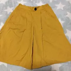 a.v.v マスタード ガウチョパンツ プリーツ　110㎝　秋　丈7分～