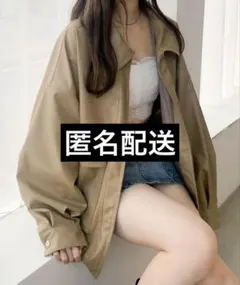 【匿名配送】 Heather BIGブルゾン レザージャケット ヘザー キャメルのサムネイル