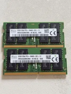 ADATA DDR4-2666 64GB (32GBx2) SO-DIMM - メルカリ