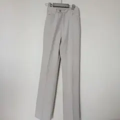 ライトグレー スラックス 前面ポケット付き　ストレート　　ウエスト61
